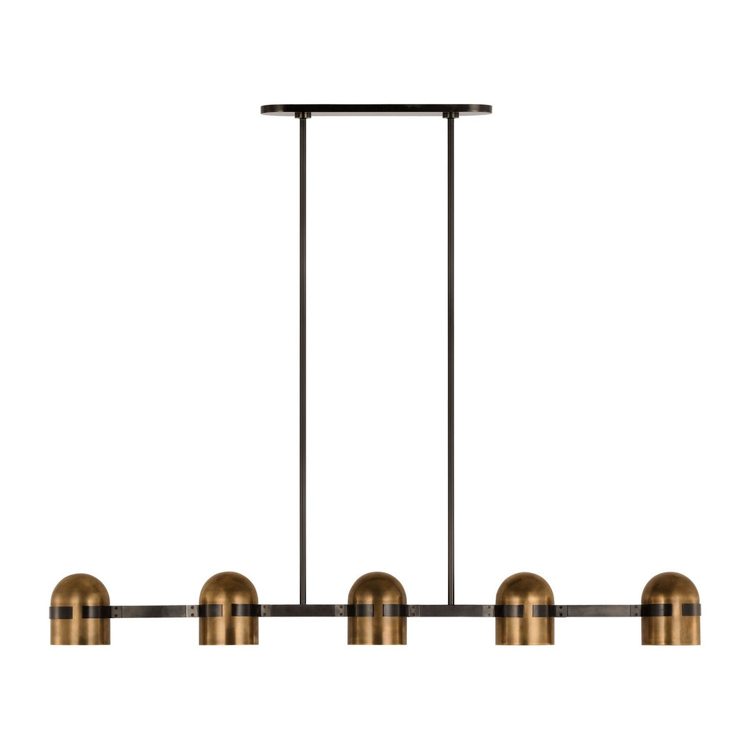 Visual Comfort Modern - AKLS33727BDZ/BWB - LED Linear Chandelier - Octavia - Blackened Bronze/Bright Worn Brass