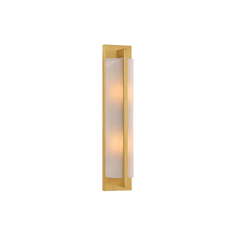 Newell Two Light Wall Sconce in Warm Brass Savoy House