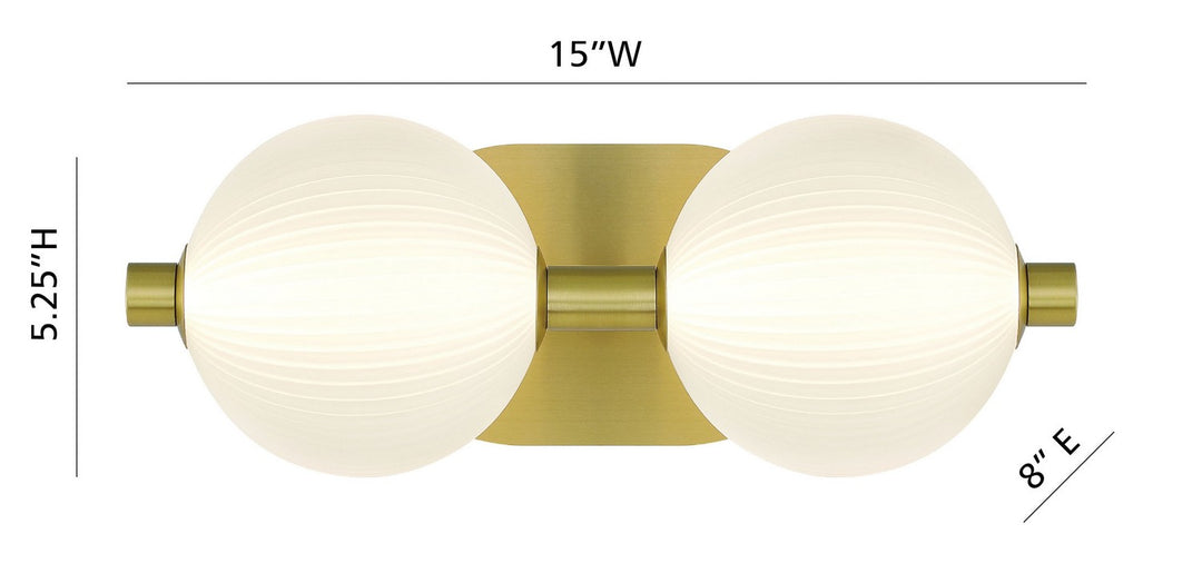 Eurofase Canada - 47192-010 - PALMAS-VAN-2LT-GD-WH - PALMAS - Gold