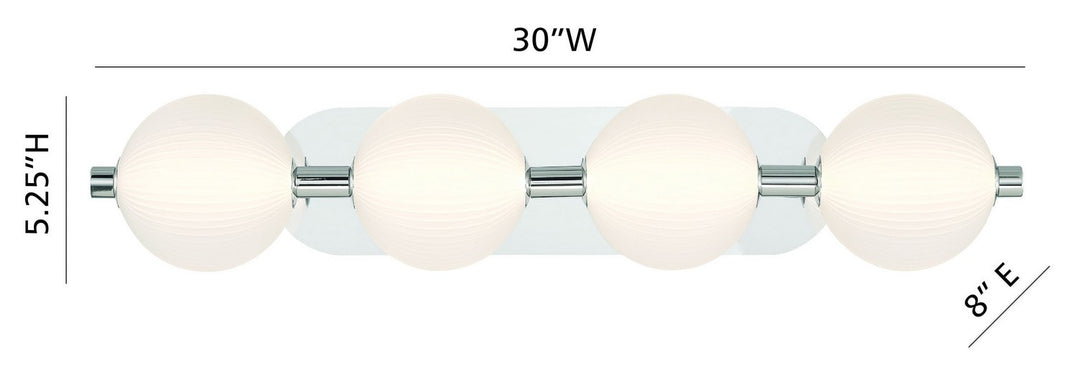 Palmas LED Vanity in Polished Nickel - available from The Lighting Shoppe, trusted by Canadian homeowners