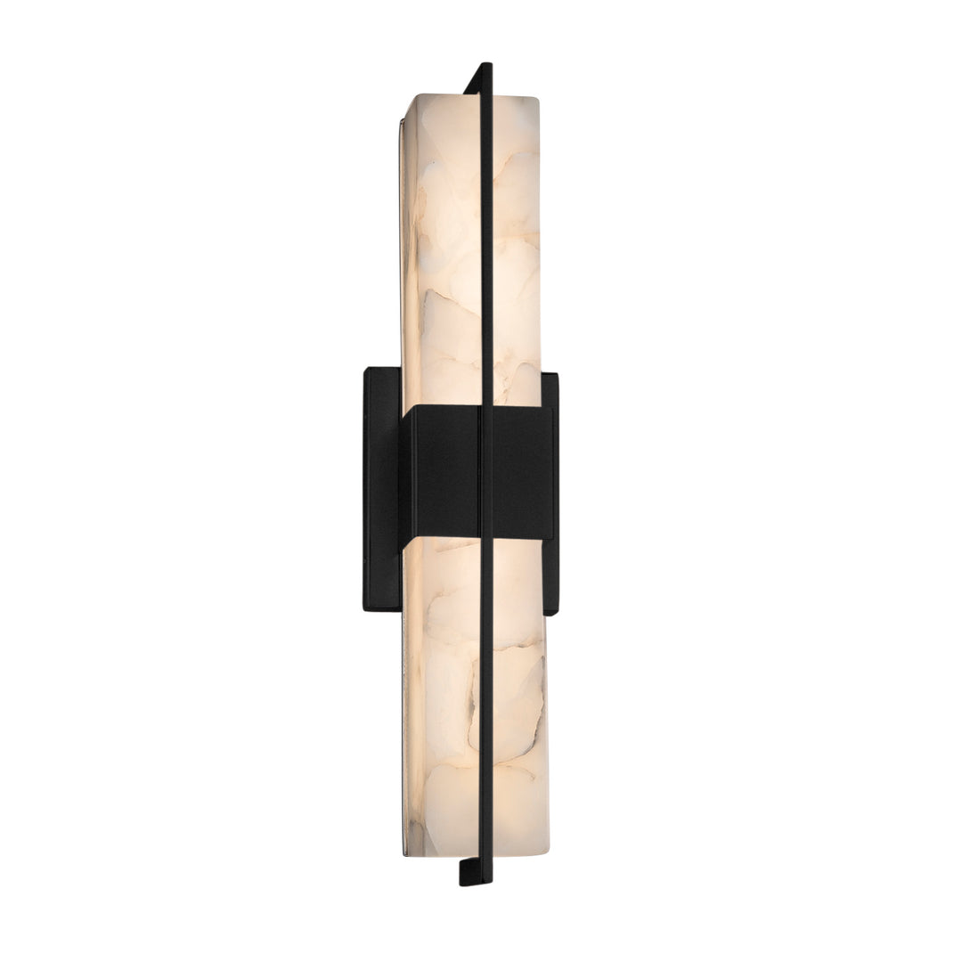 Justice Designs - ALR-9051-MBLK - LED Linear Bath Bar - Alabaster Rocks - Matte Black