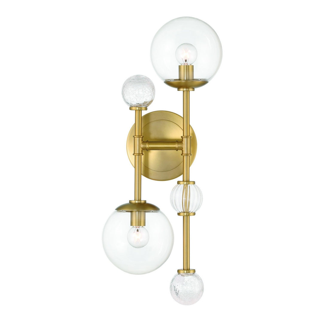 Traiton Two Light Wall Sconce in Gold - available from The Lighting Shoppe, trusted by Canadian homeowners