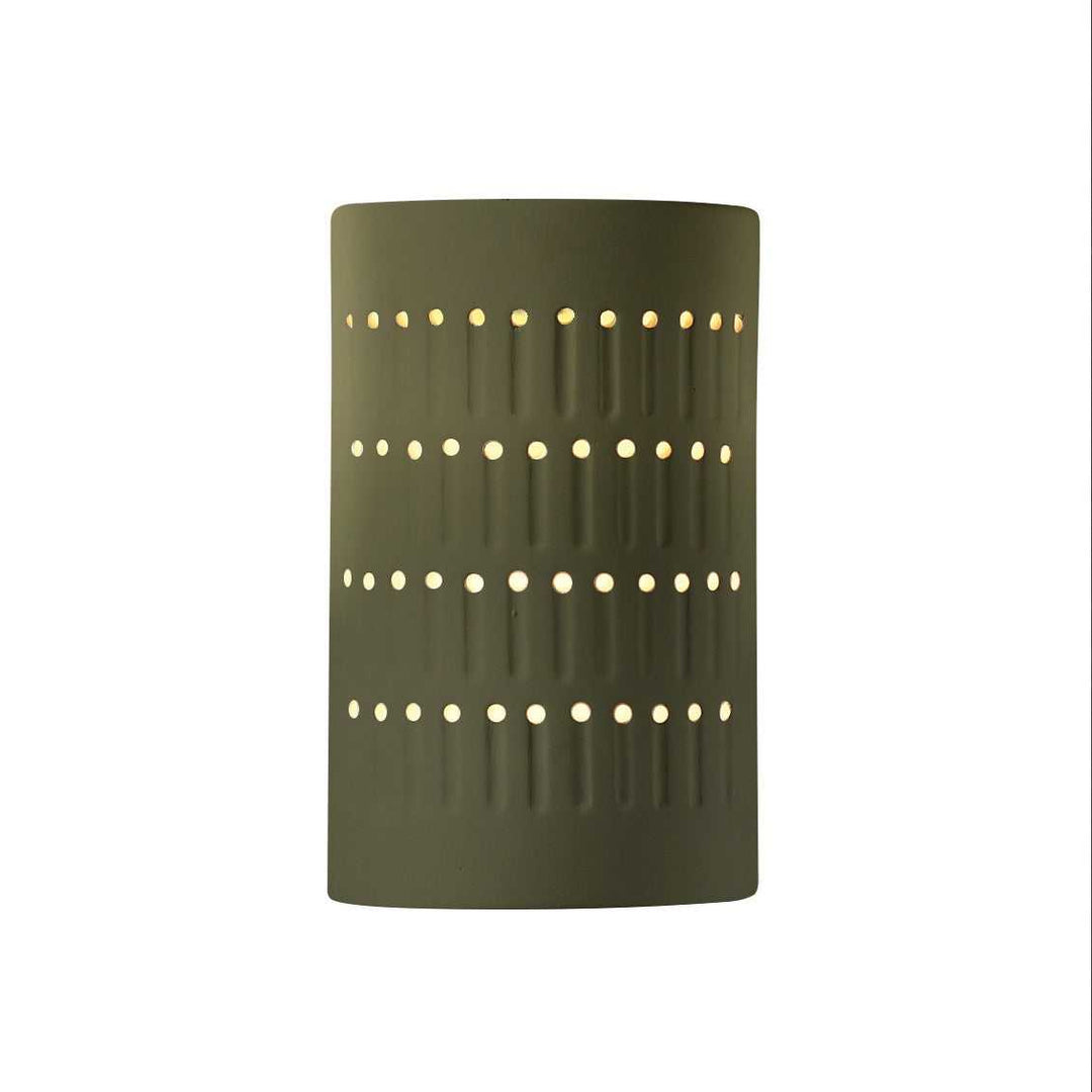Ambiance One Light Wall Sconce in Matte Green Justice Designs