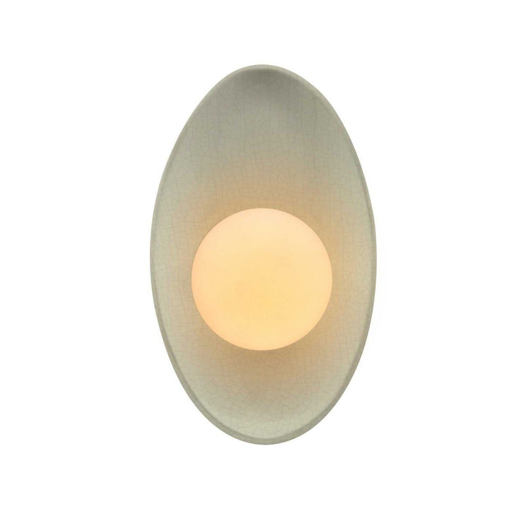 Ambiance LED Wall Sconce in Celadon Green Crackle Justice Designs