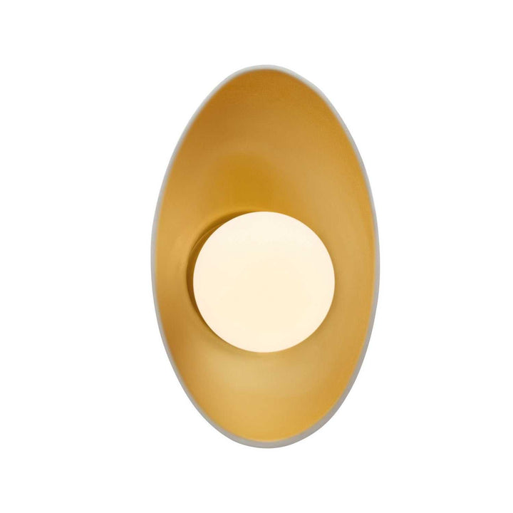 Ambiance LED Wall Sconce in Matte White w/ Champagne Gold Justice Designs