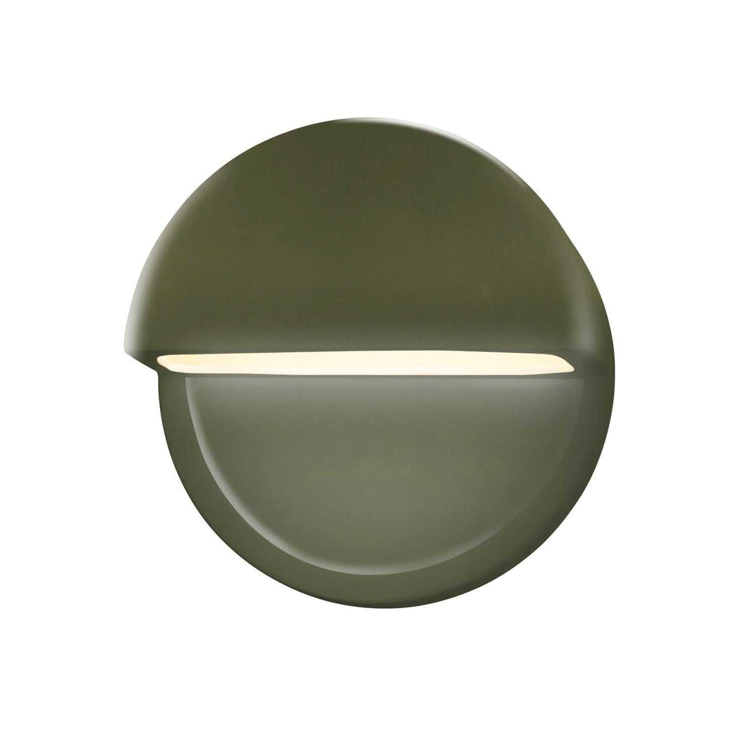 Ambiance LED Outdoor Wall Sconce in Matte Green Justice Designs