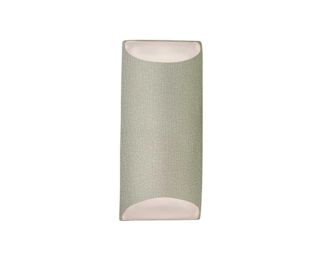 Ambiance Two Light Wall Sconce in Celadon Green Crackle Justice Designs