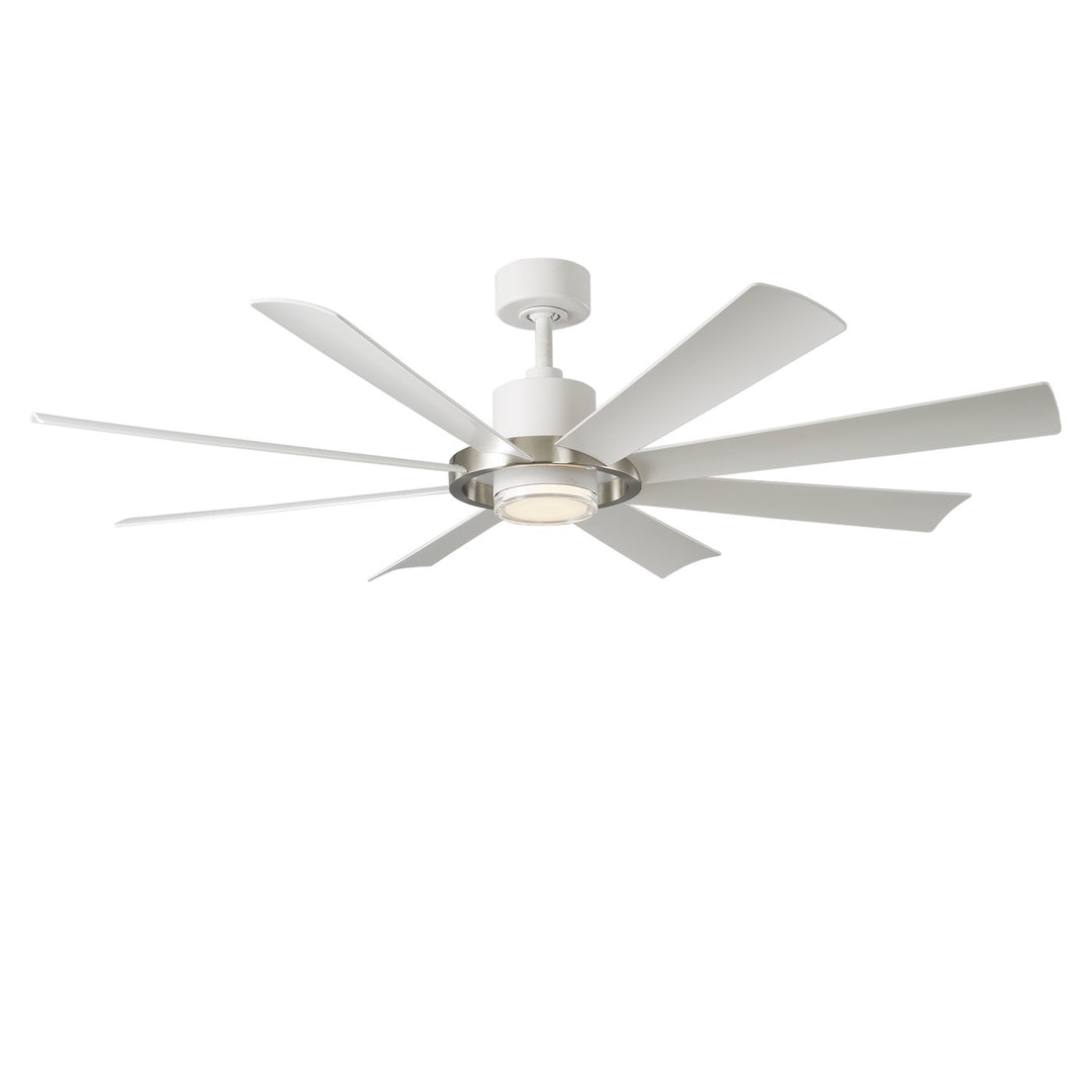 Modern Forms Fans Canada - FR-W2303-60L-BN/MW - 60"Ceiling Fan - Aura - Brushed Nickel/Matte White