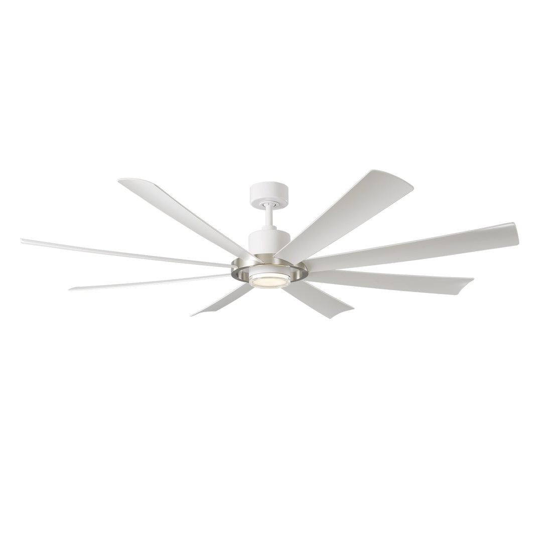 Modern Forms Fans Canada - FR-W2303-72L-BN/MW - 72"Ceiling Fan - Aura - Brushed Nickel/Matte White