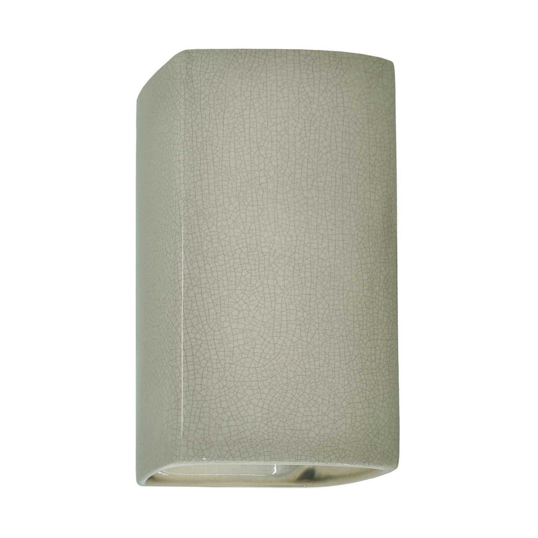 Ambiance Wall Sconce in Celadon Green Crackle Justice Designs