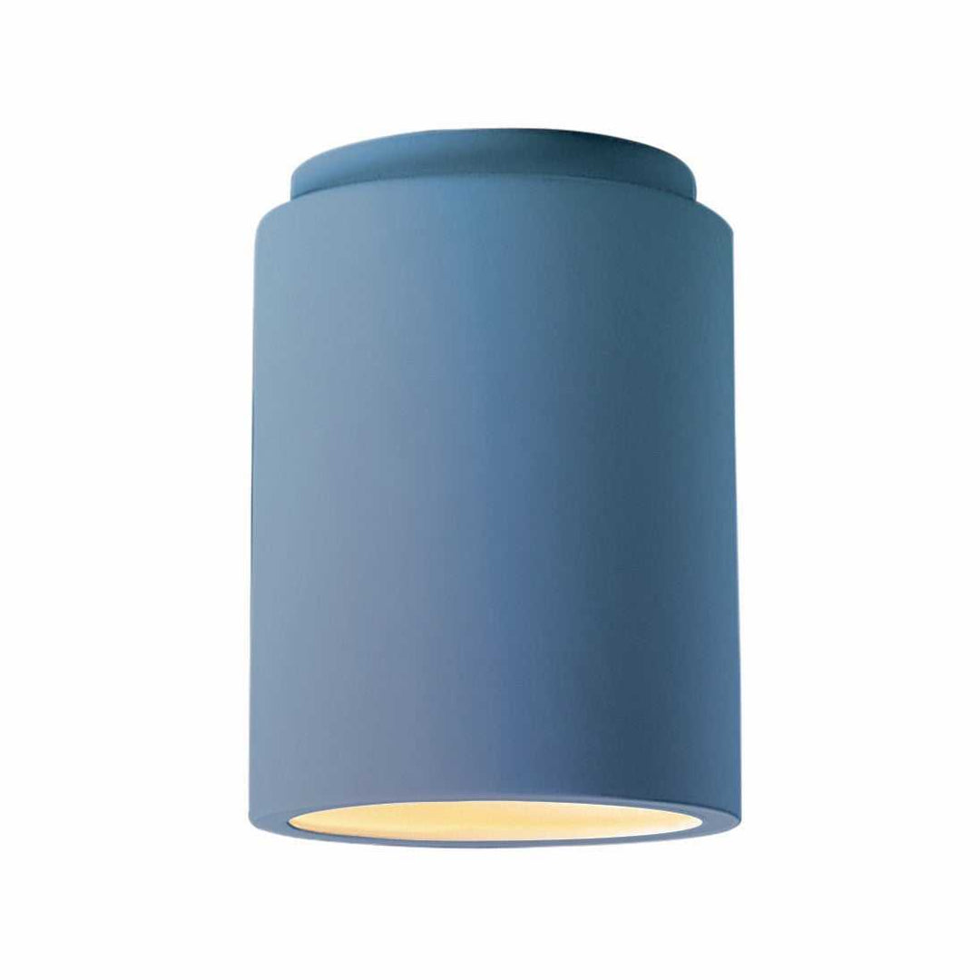 Radiance One Light Outdoor Flush Mount in Sky Blue Justice Designs