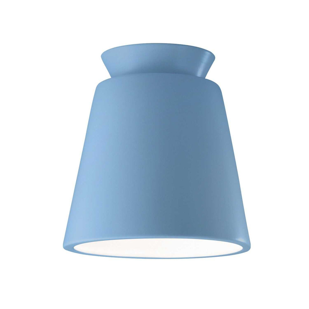 Radiance One Light Outdoor Flush Mount in Sky Blue Justice Designs