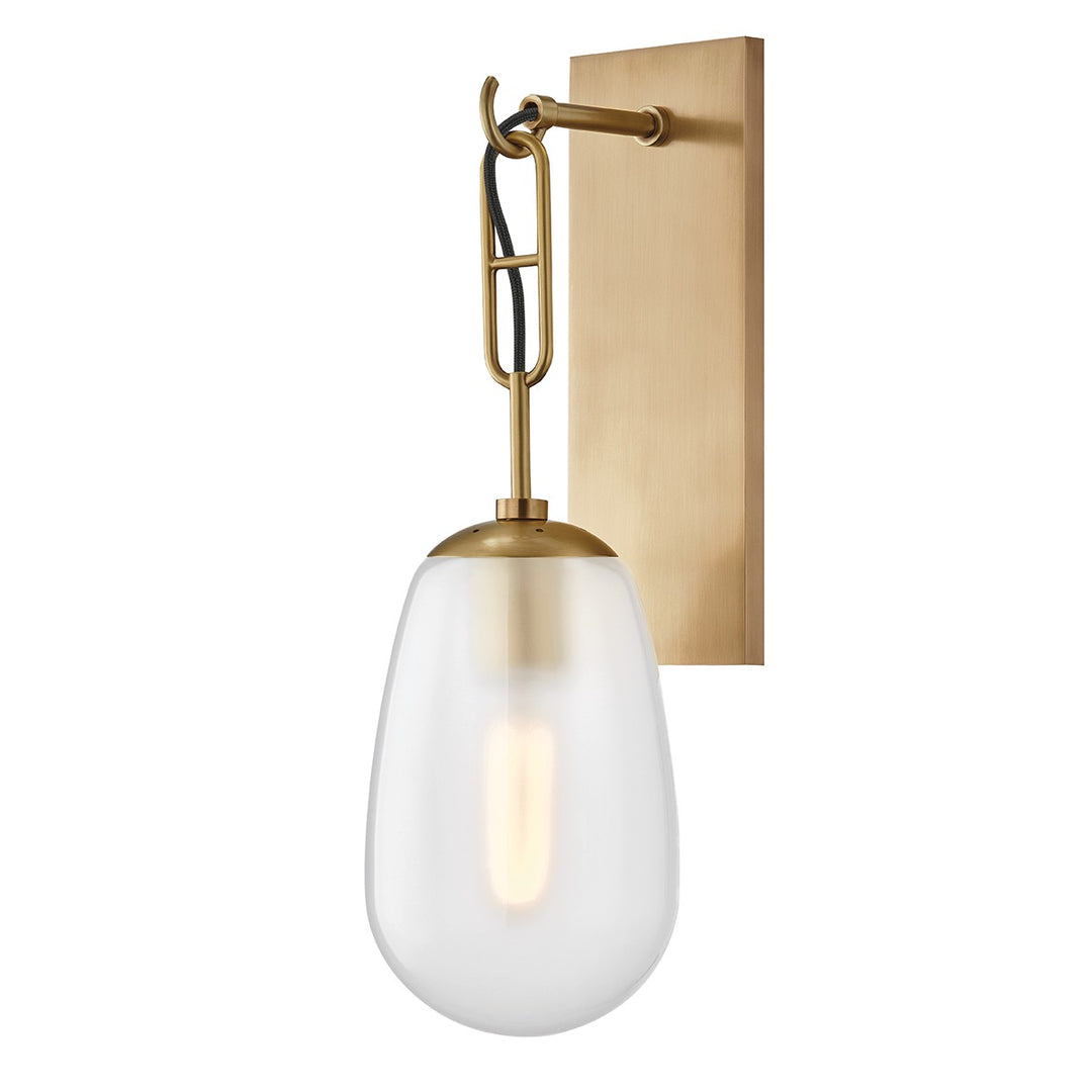 Hudson Valley Canada - 2101-AGB - One Light Wall Sconce - Bruckner - Aged Brass