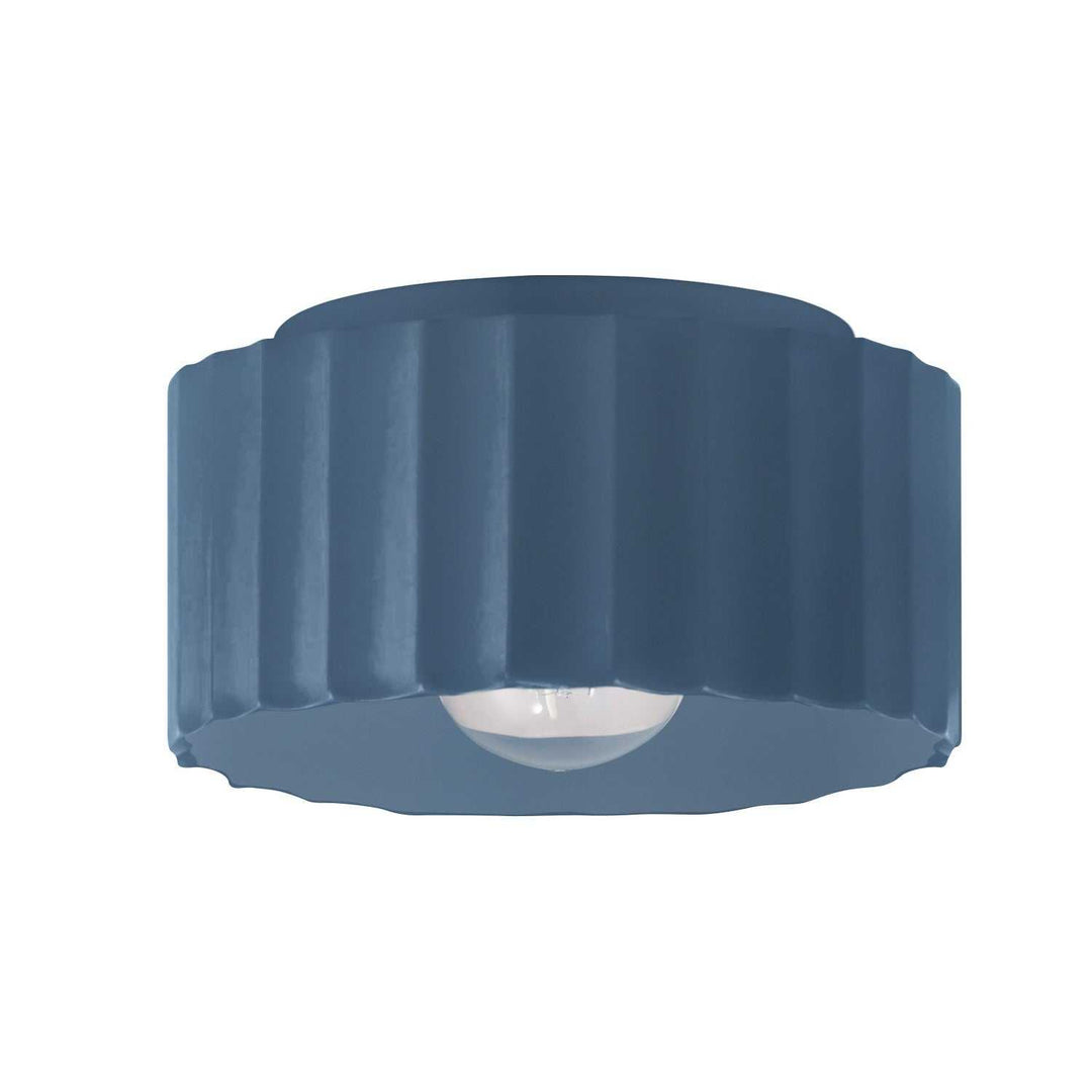 Radiance One Light Outdoor Flush Mount in Midnight Sky Justice Designs