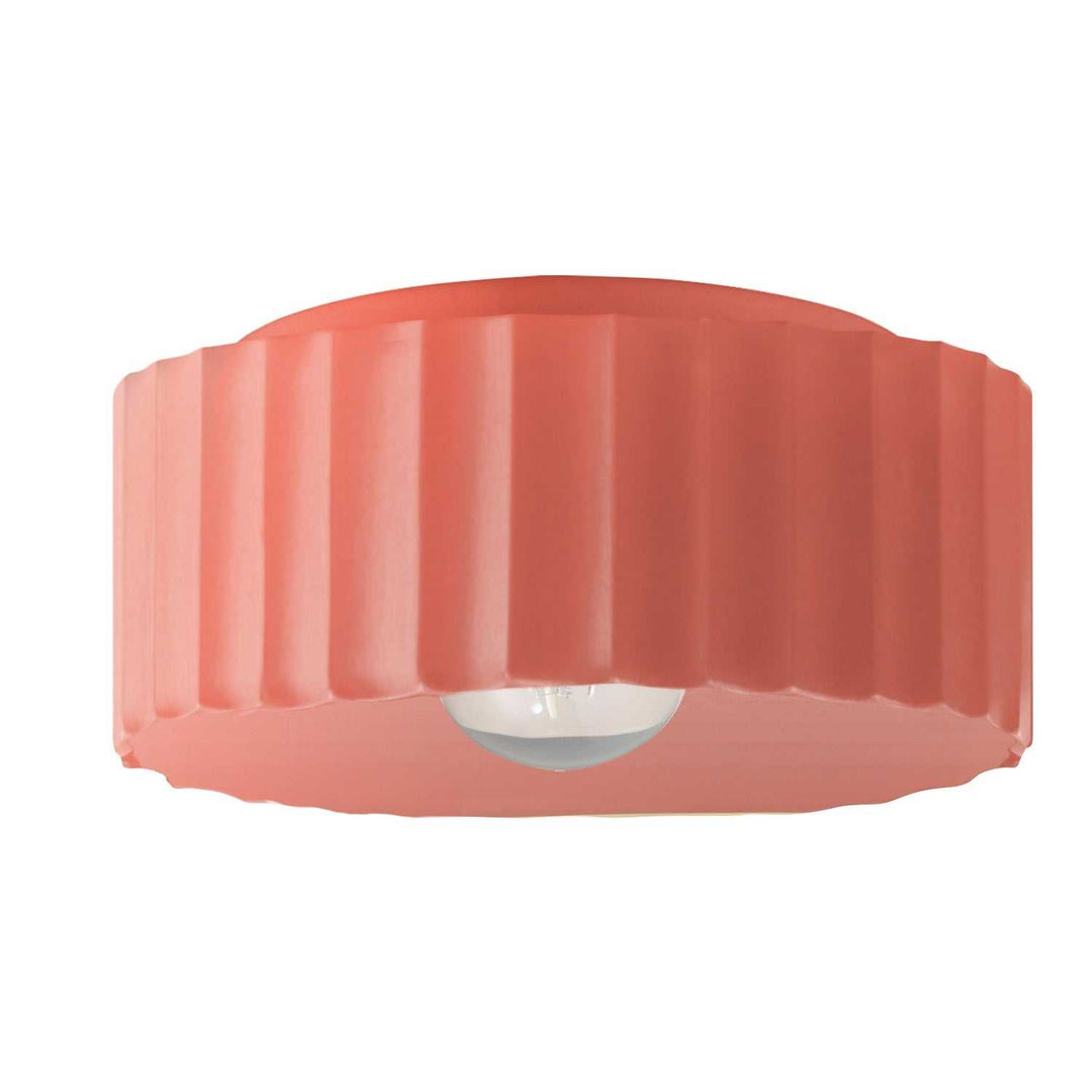 Radiance One Light Outdoor Flush Mount in Gloss Blush Justice Designs