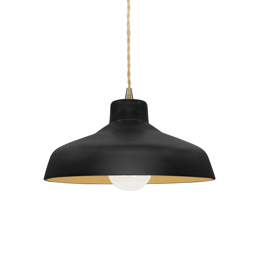 Justice Designs - CER-6260-CBGD-ABRS-BEIG-TWST - One Light Pendant - Radiance - Carbon Matte Black w/ Champagne Gold