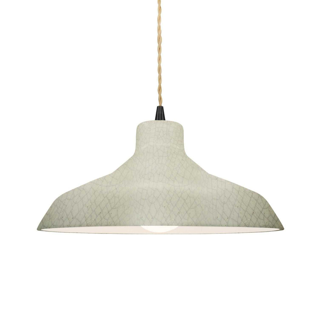 Radiance One Light Pendant in Celadon Green Crackle Justice Designs
