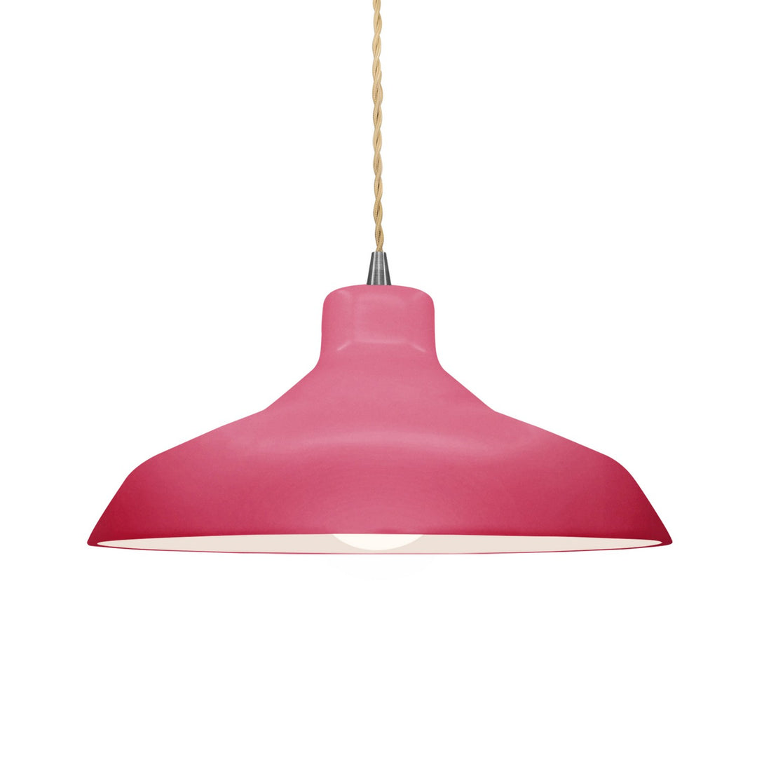 Justice Designs - CER-6263-CRSE-NCKL-BEIG-TWST - One Light Pendant - Radiance - Cerise