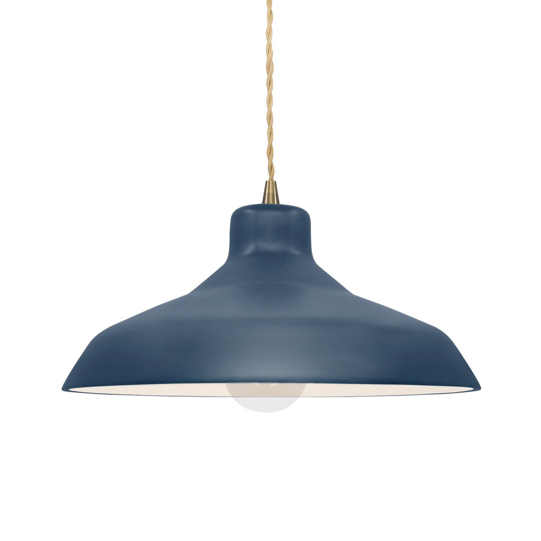Justice Designs - CER-6263-MDMT-ABRS-BEIG-TWST - One Light Pendant - Radiance - Midnight Sky w/ Matte White