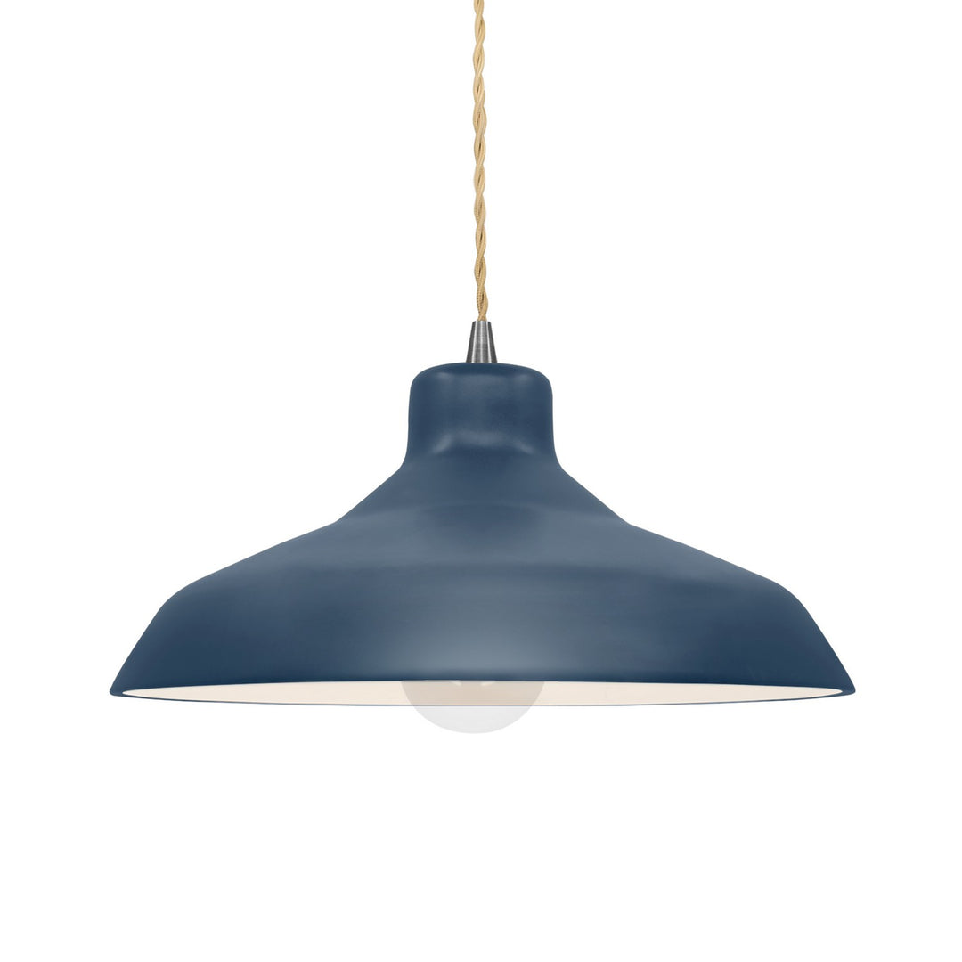 Justice Designs - CER-6263-MDMT-NCKL-BEIG-TWST - One Light Pendant - Radiance - Midnight Sky w/ Matte White