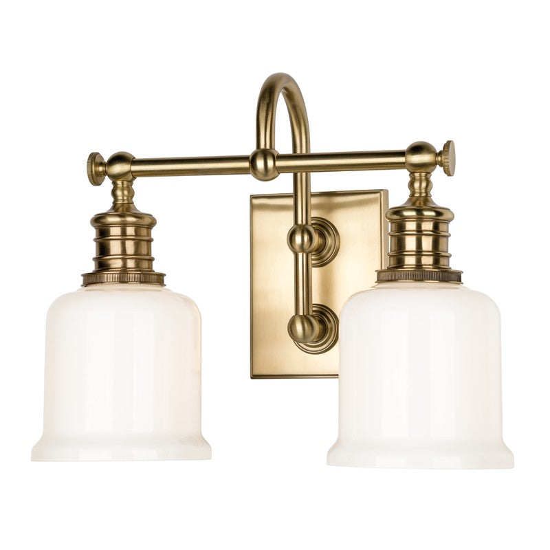 Hudson Valley Canada - 1972-AGB - Two Light Bath Bracket - Keswick - Aged Brass
