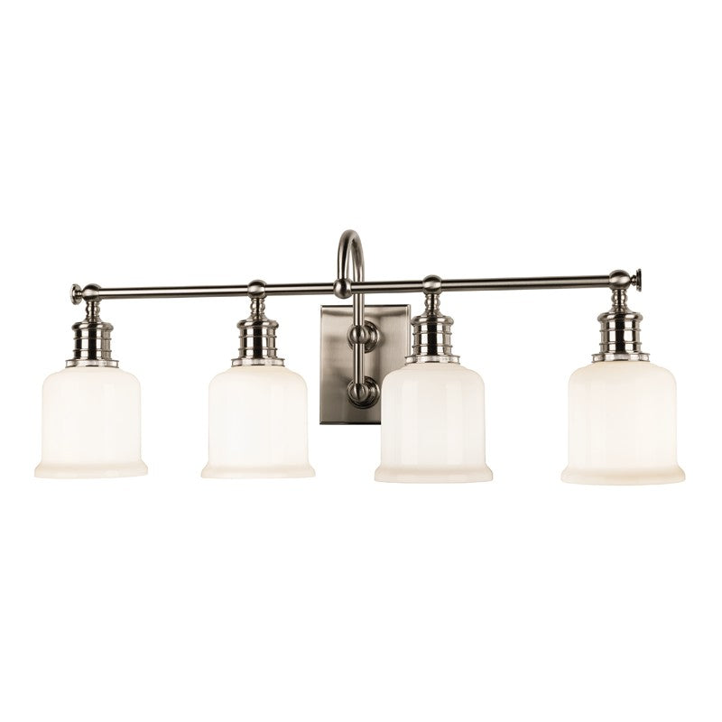 Keswick Four Light Bath Bracket in Satin Nickel - available from The Lighting Shoppe, trusted by Canadian homeowners