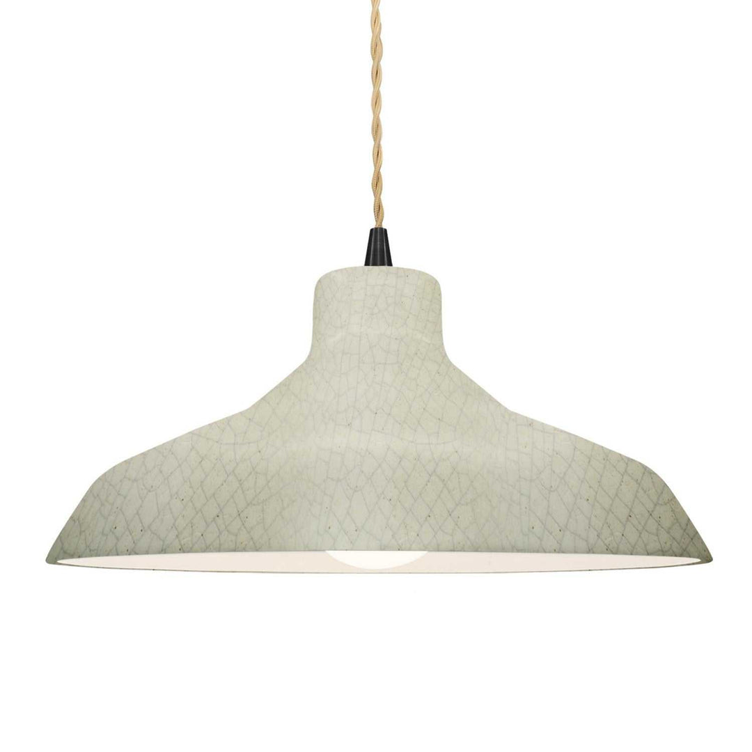 Radiance One Light Pendant in Celadon Green Crackle Justice Designs