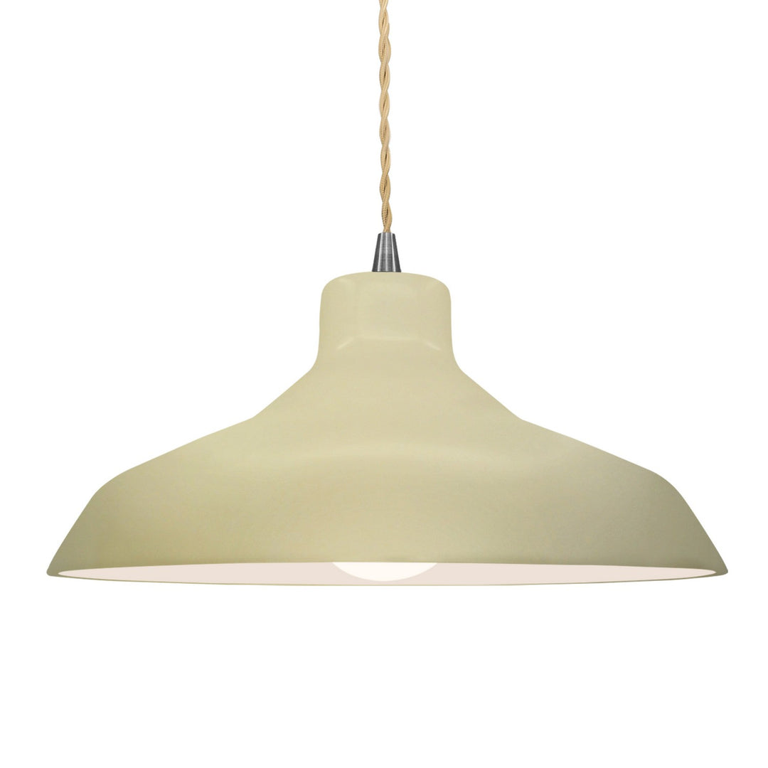 Justice Designs - CER-6265-VAN-NCKL-BEIG-TWST - One Light Pendant - Radiance - Vanilla (Gloss)