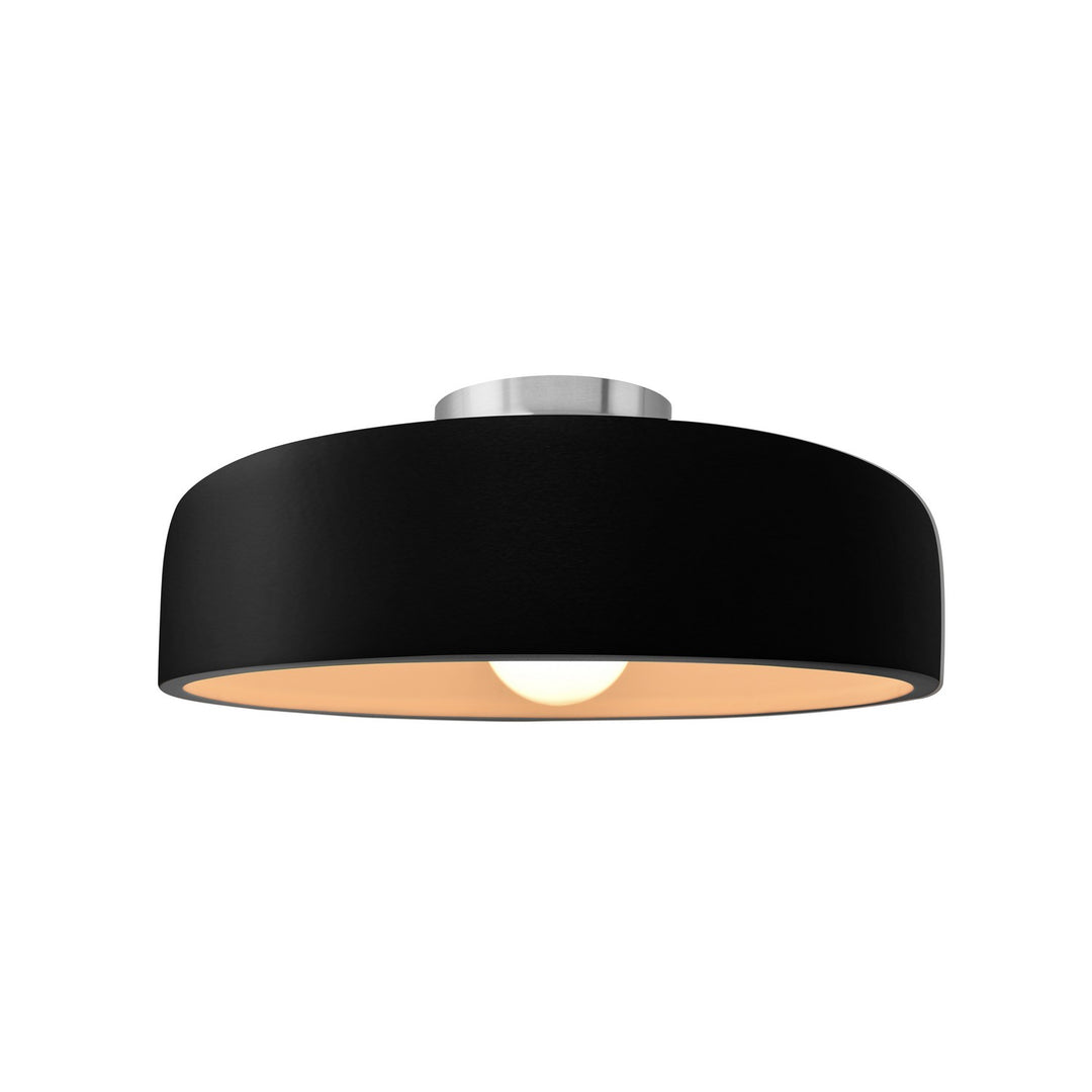 Justice Designs - CER-6343-CRB-NCKL - One Light Semi-Flush Mount - Radiance - Carbon - Matte Black