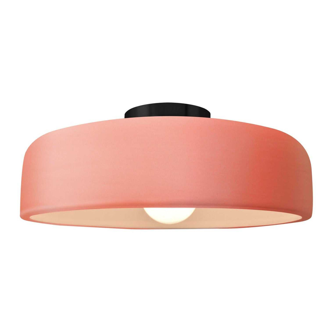 Radiance One Light Semi-Flush Mount in Gloss Blush Justice Designs