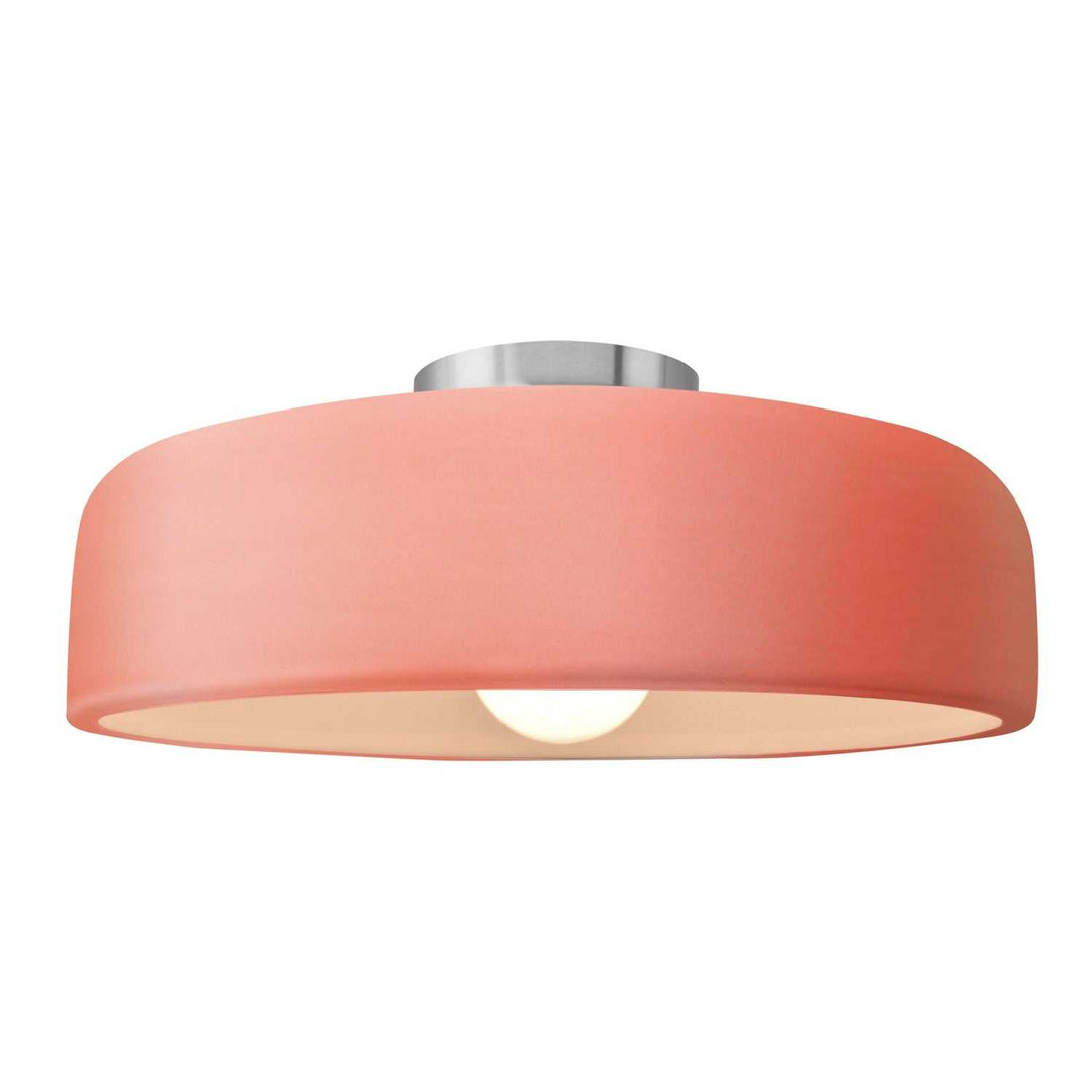 Radiance One Light Semi-Flush Mount in Gloss Blush Justice Designs