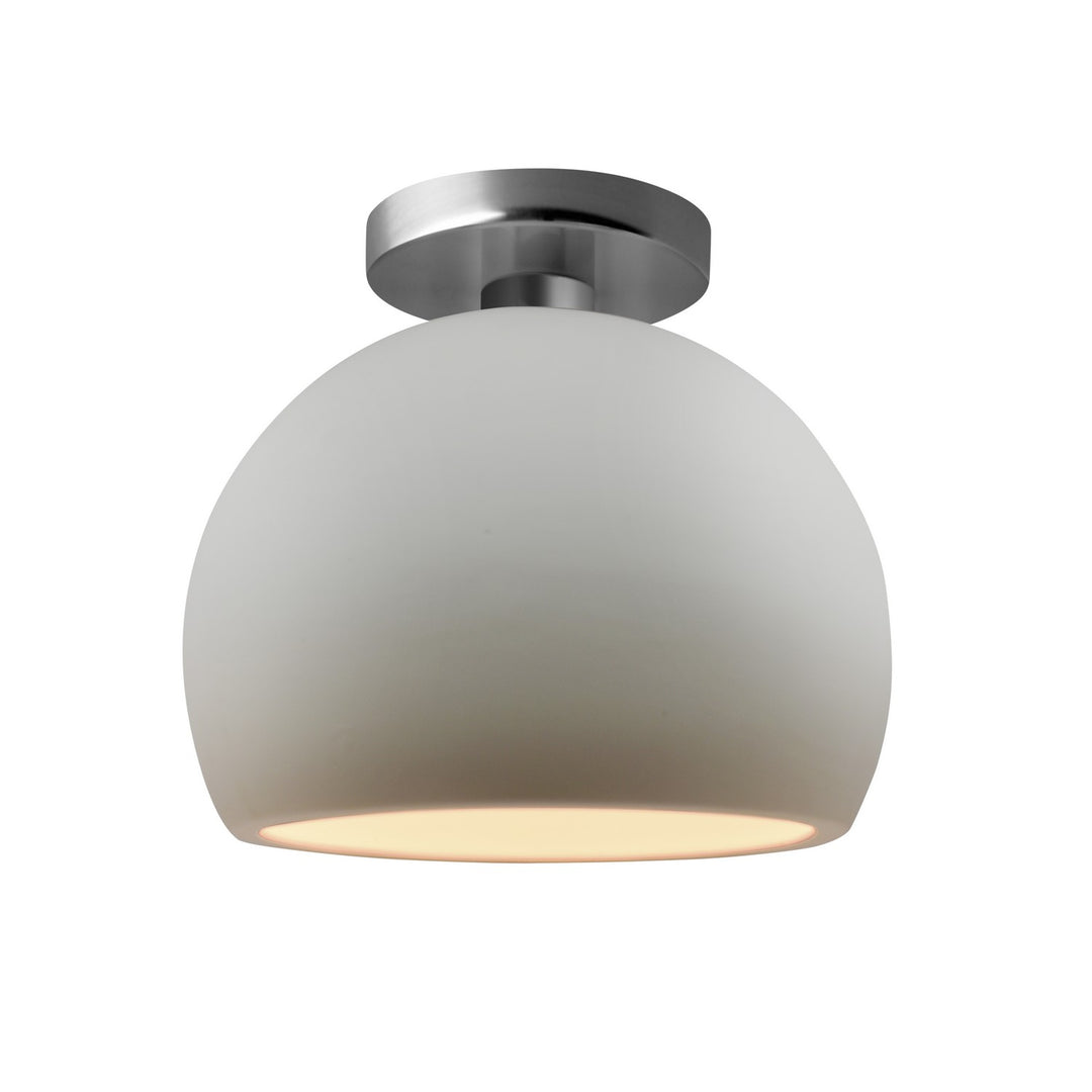 Justice Designs - CER-6350-BIS-NCKL - One Light Semi-Flush Mount - Radiance - Bisque