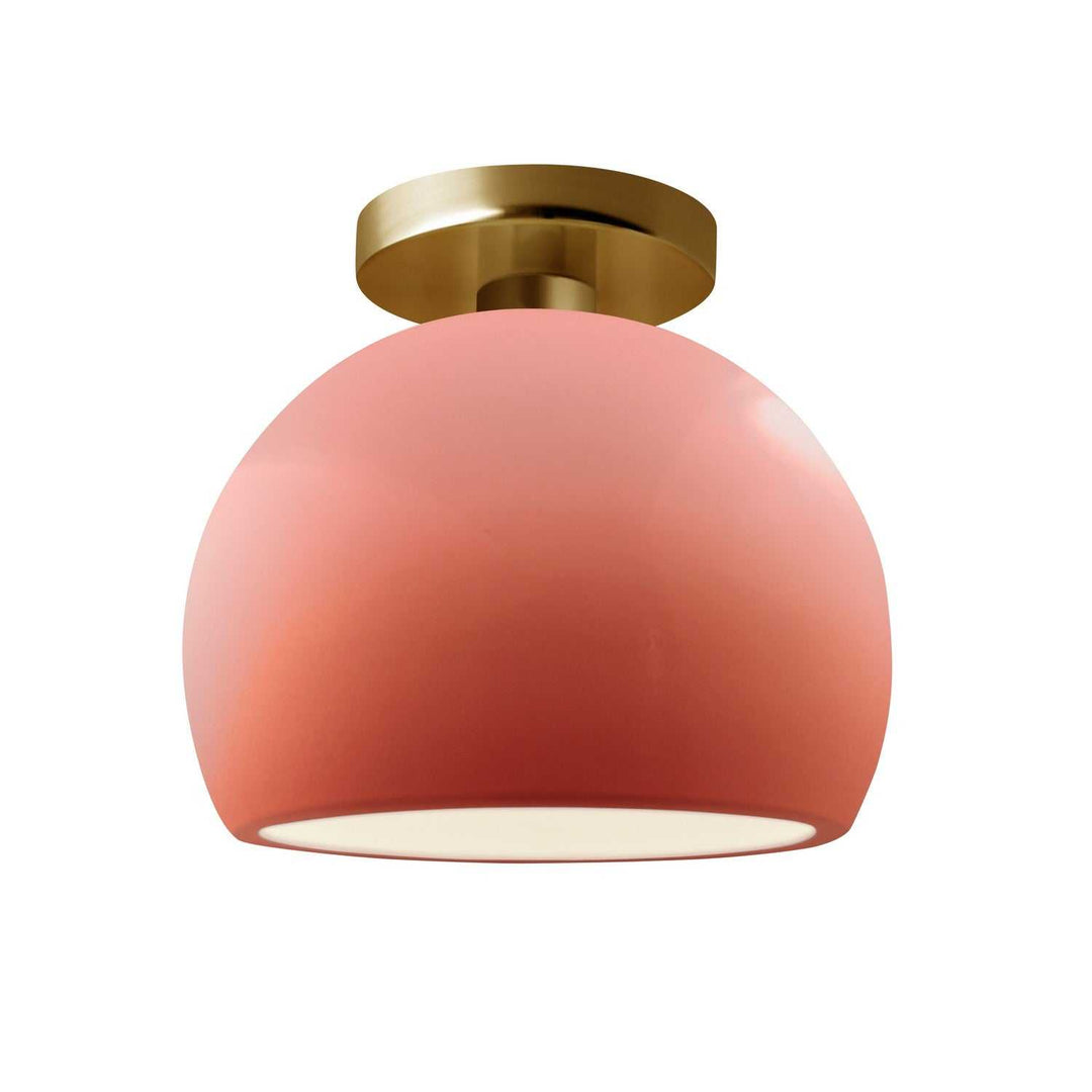 Radiance One Light Semi-Flush Mount in Gloss Blush Justice Designs