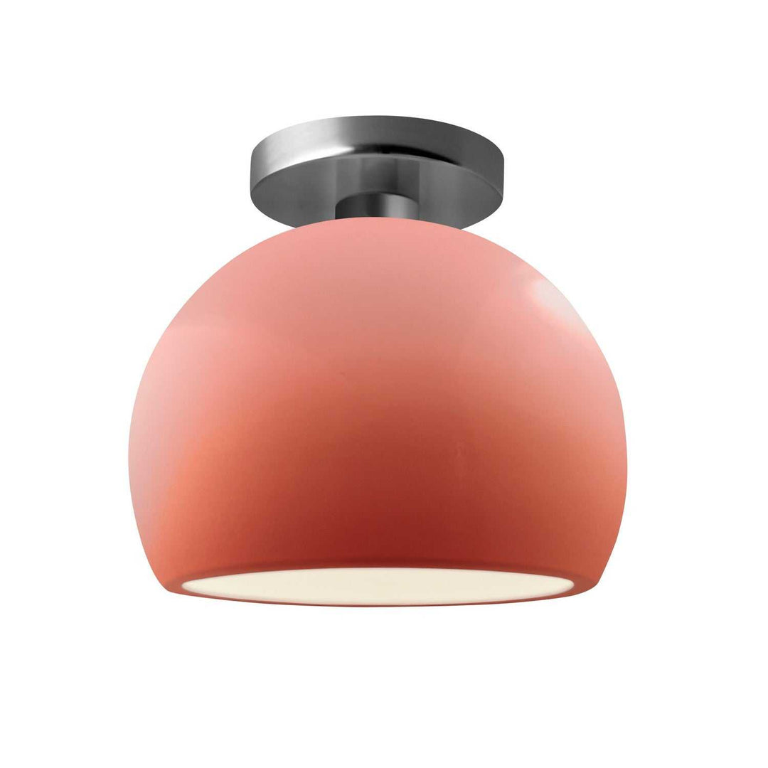 Radiance One Light Semi-Flush Mount in Gloss Blush Justice Designs