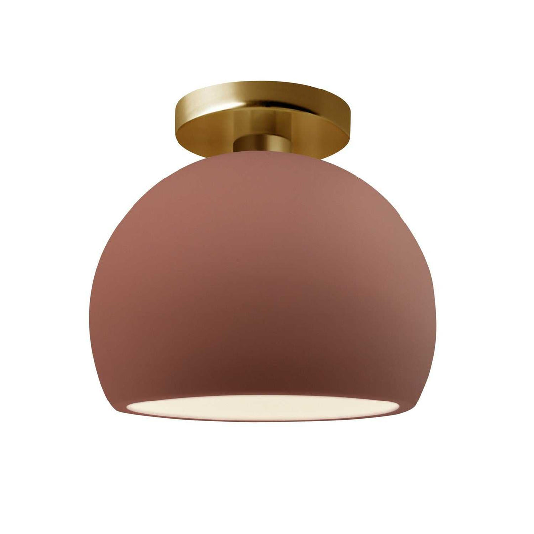 Radiance One Light Semi-Flush Mount in Canyon Clay Justice Designs
