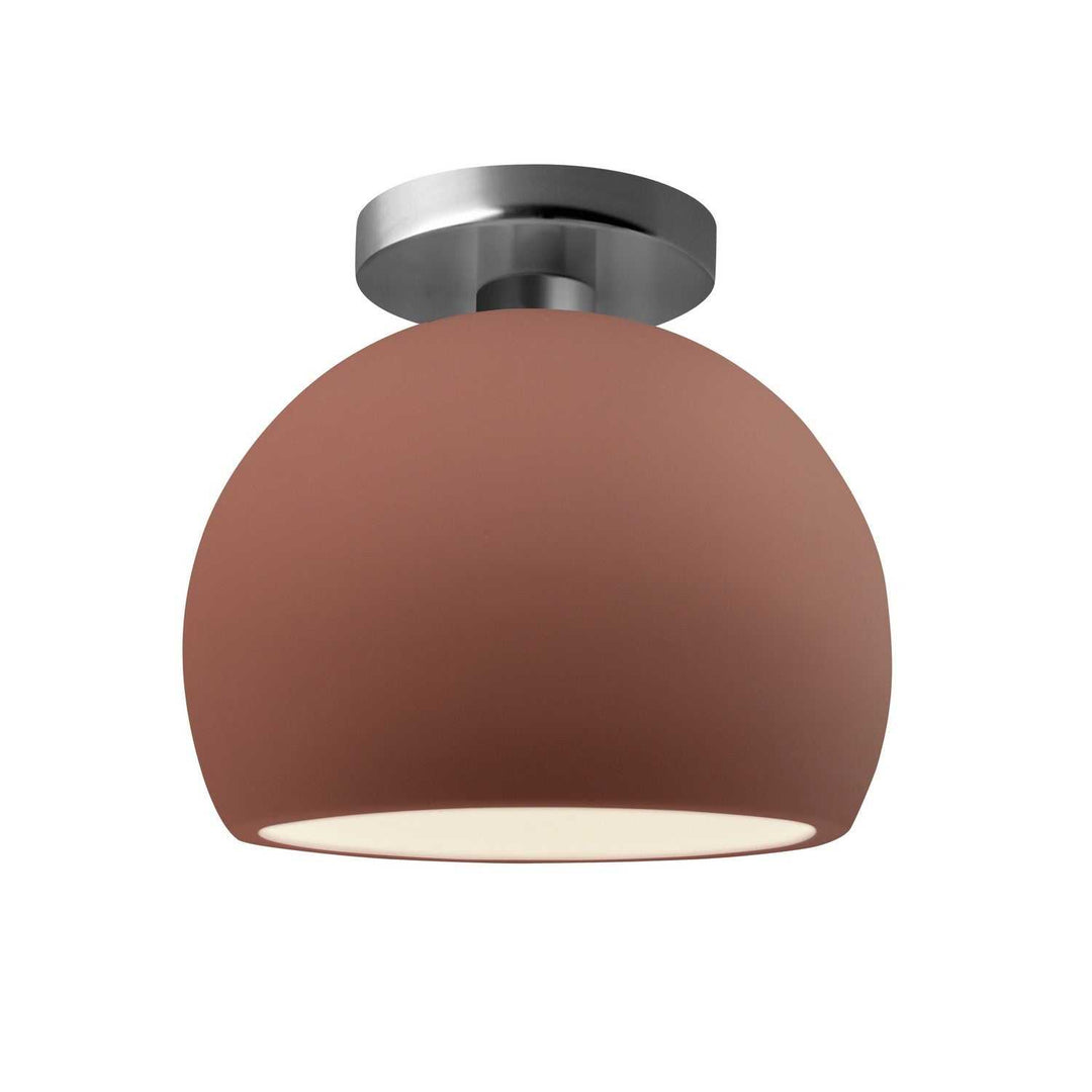 Radiance One Light Semi-Flush Mount in Canyon Clay Justice Designs