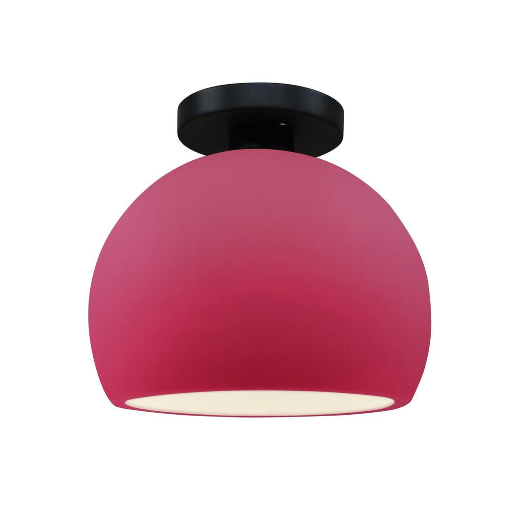 Radiance One Light Semi-Flush Mount in Cerise Justice Designs