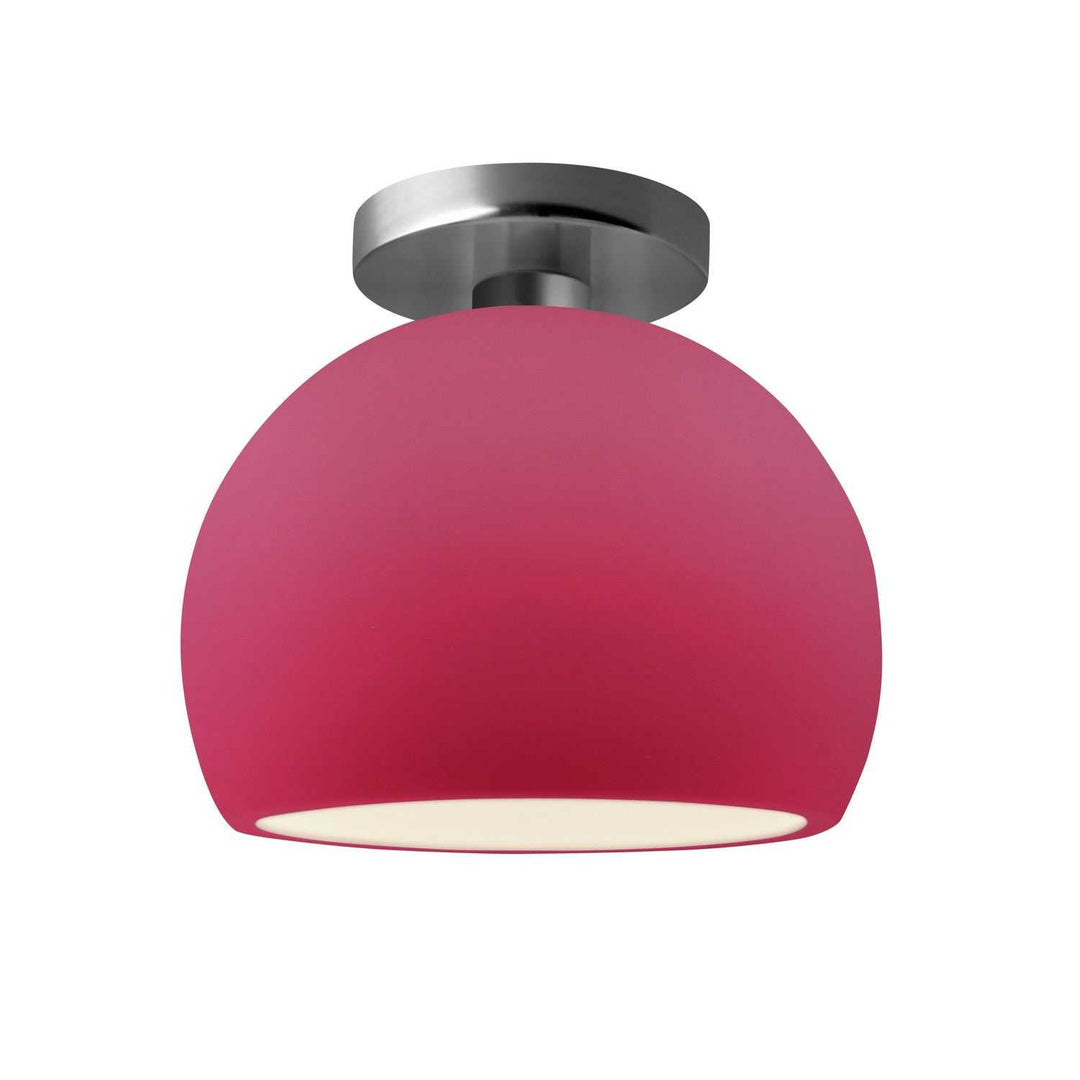 Radiance One Light Semi-Flush Mount in Cerise Justice Designs