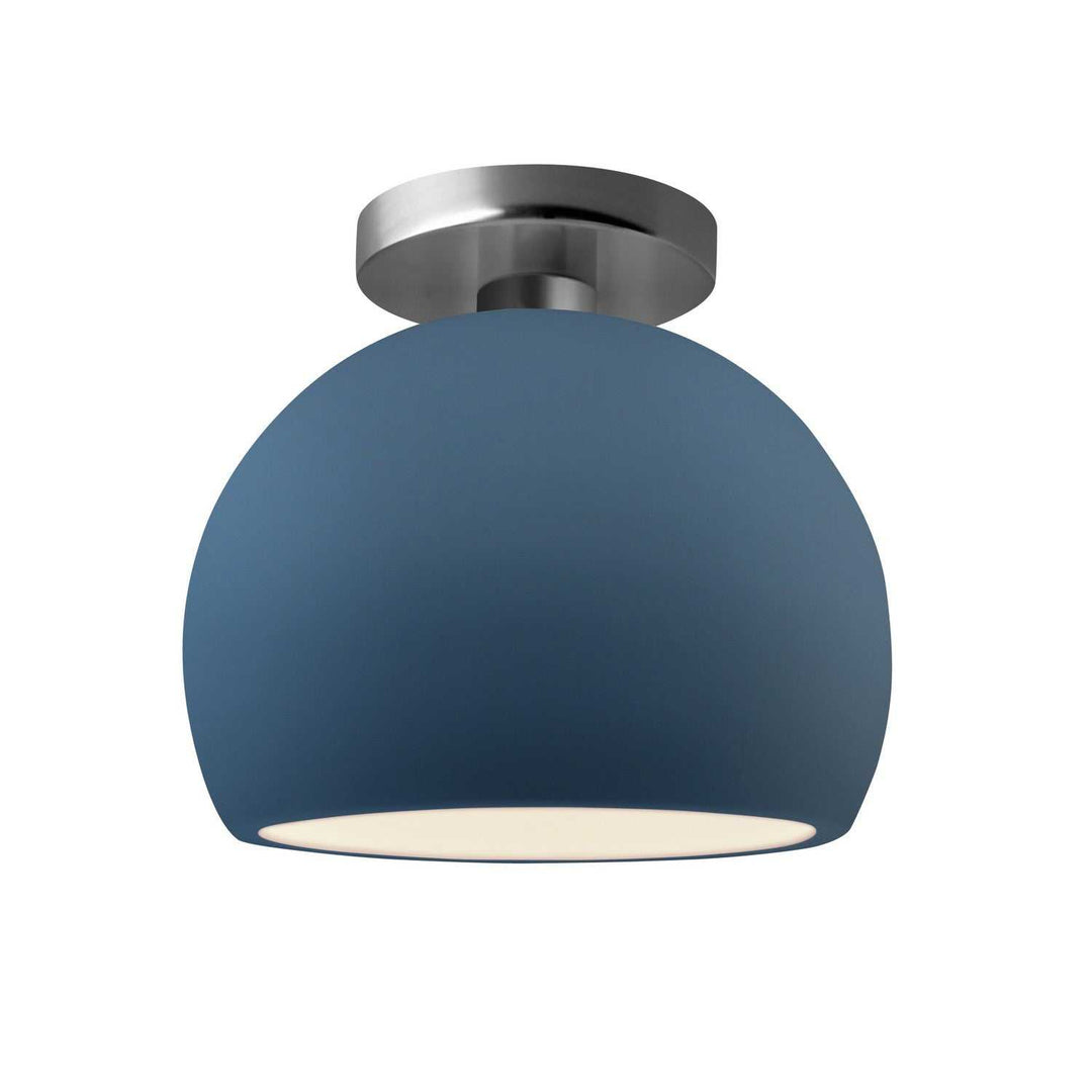 Radiance One Light Semi-Flush Mount in Midnight Sky w/ Matte White Justice Designs