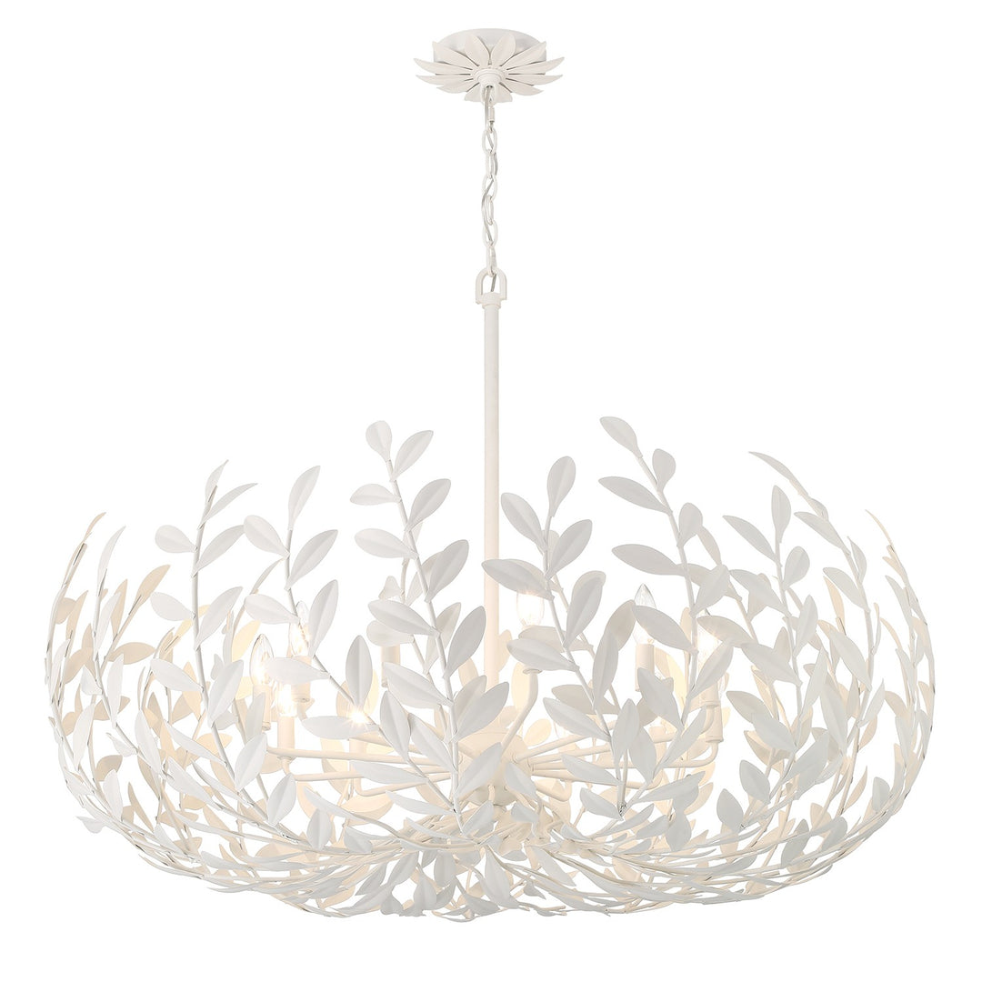 Broche 12 Light Chandelier in Matte White - available from The Lighting Shoppe, trusted by Canadian homeowners