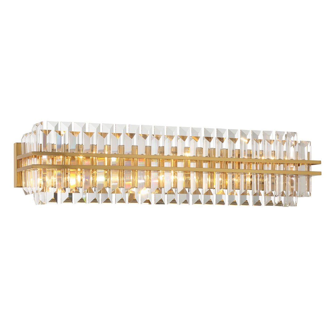 Hayes Six Light Bath in Aged Brass - available from The Lighting Shoppe, trusted by Canadian homeowners