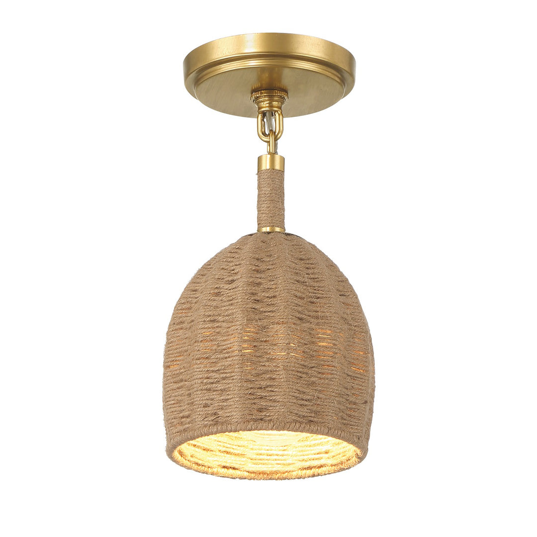Jace LED Semi Flush Mount in Soft Gold - available from The Lighting Shoppe, trusted by Canadian homeowners