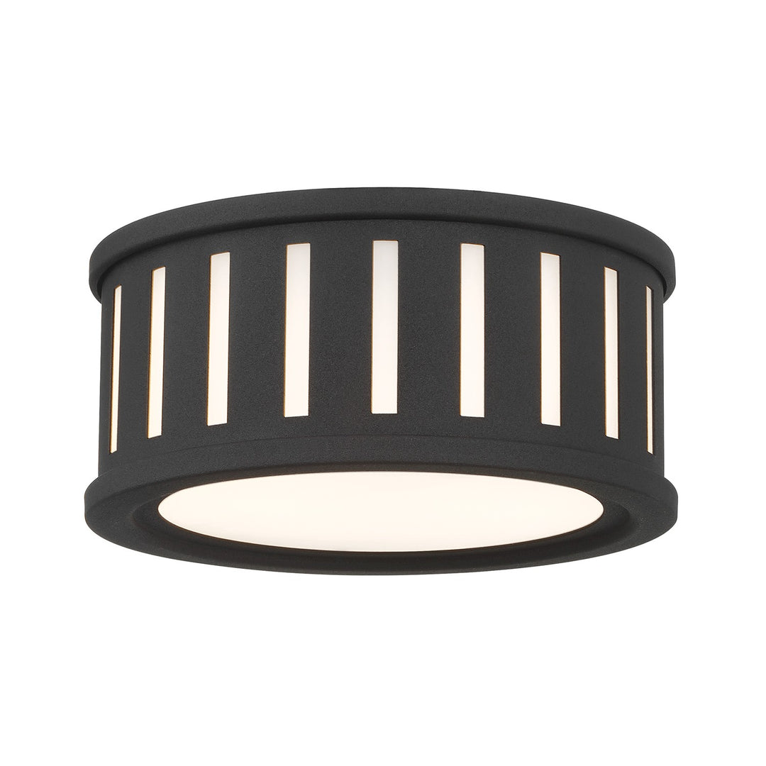 Kendal Two Light Flush Mount in Black Forged - available from The Lighting Shoppe, trusted by Canadian homeowners