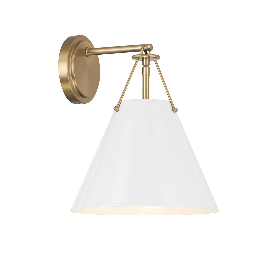 Xavier One Light Wall Sconce in Vibrant Gold - available from The Lighting Shoppe, trusted by Canadian homeowners