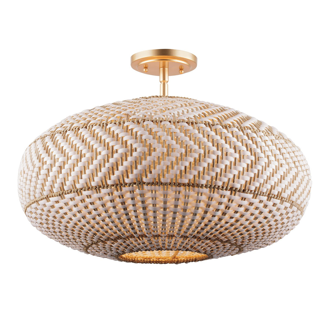Zanzibar Four Light Flush Mount in Soft Gold - available from The Lighting Shoppe, trusted by Canadian homeowners