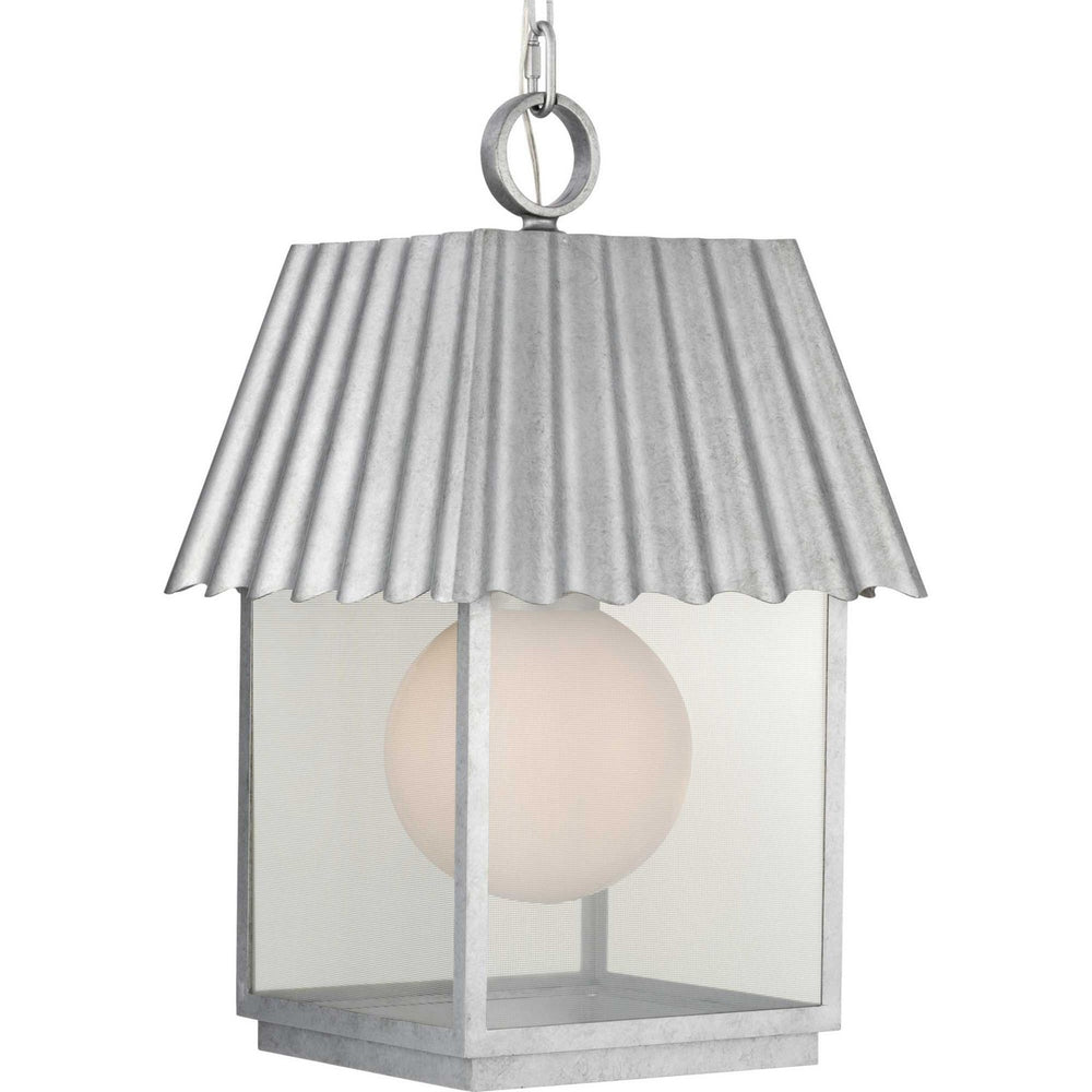 Point Dume-Hook Pond One Light Outdoor Hanging Lantern in Galvanized - available from The Lighting Shoppe, trusted by Canadian homeowners