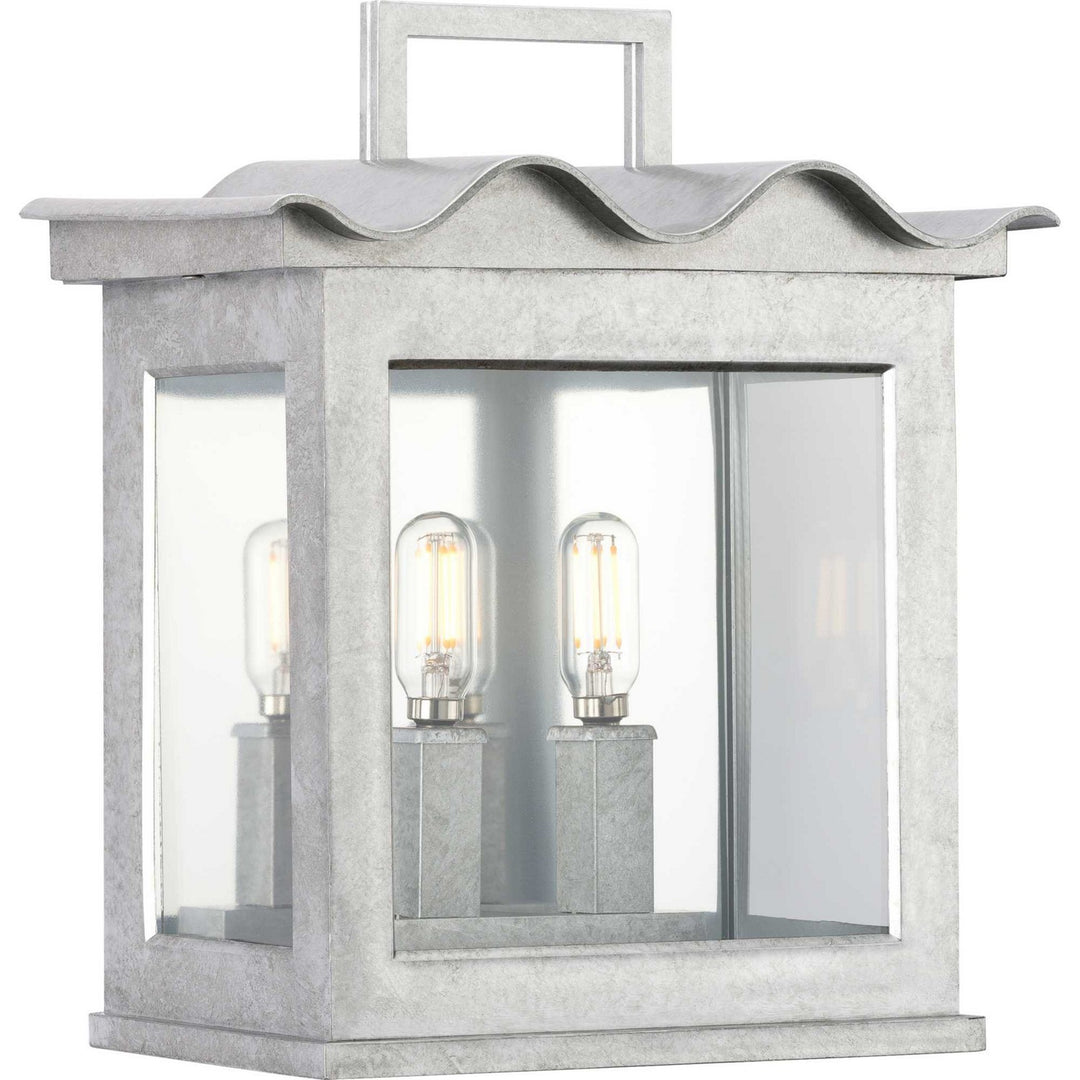 Point Dume-Seamoor Two Light Outdoor Wall Lantern in Galvanized - available from The Lighting Shoppe, trusted by Canadian homeowners