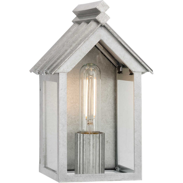 Point Dume-Dunemere One Light Outdoor Wall Lantern in Galvanized - available from The Lighting Shoppe, trusted by Canadian homeowners