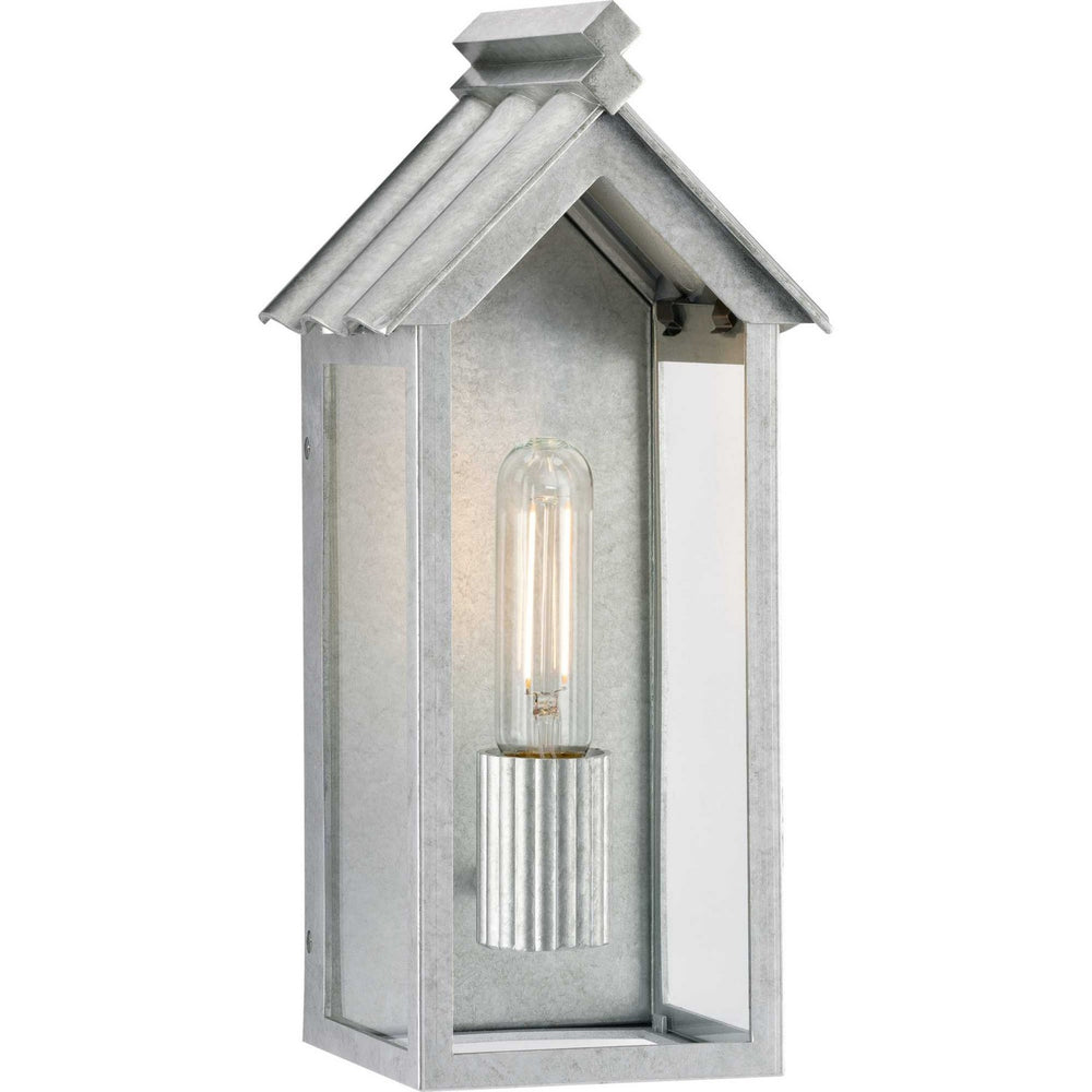 Point Dume-Dunemere One Light Outdoor Wall Lantern in Galvanized - available from The Lighting Shoppe, trusted by Canadian homeowners
