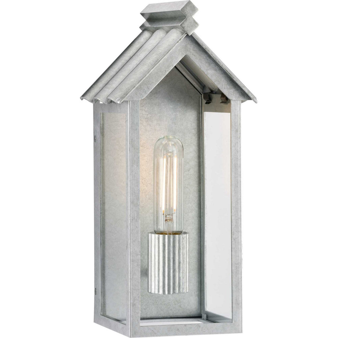 Point Dume-Dunemere One Light Outdoor Wall Lantern in Galvanized - available from The Lighting Shoppe, trusted by Canadian homeowners